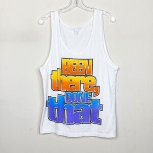 Vintage Been There Done That Tank Top White Large